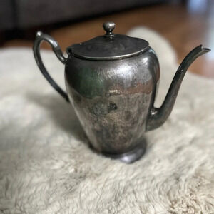 Academy Silver On Copper 9" Hinged Lid Teapot with Handle